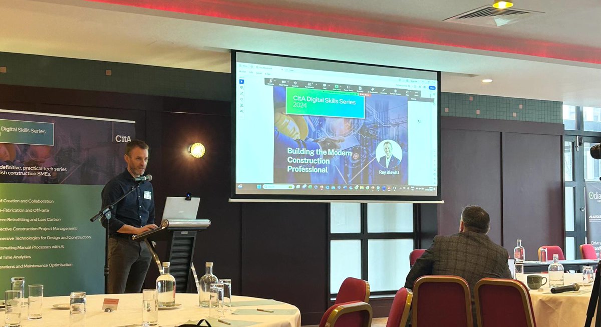 We are at the CitA Ltd Digital Skills Event! Our Head of Digital Construction Ray Blewitt is set to deliver a talk on “Building the Modern Construction Professional”, focusing on digital skillsets in the context of Ireland’s Digital Construction Sector for 2024. #CitA