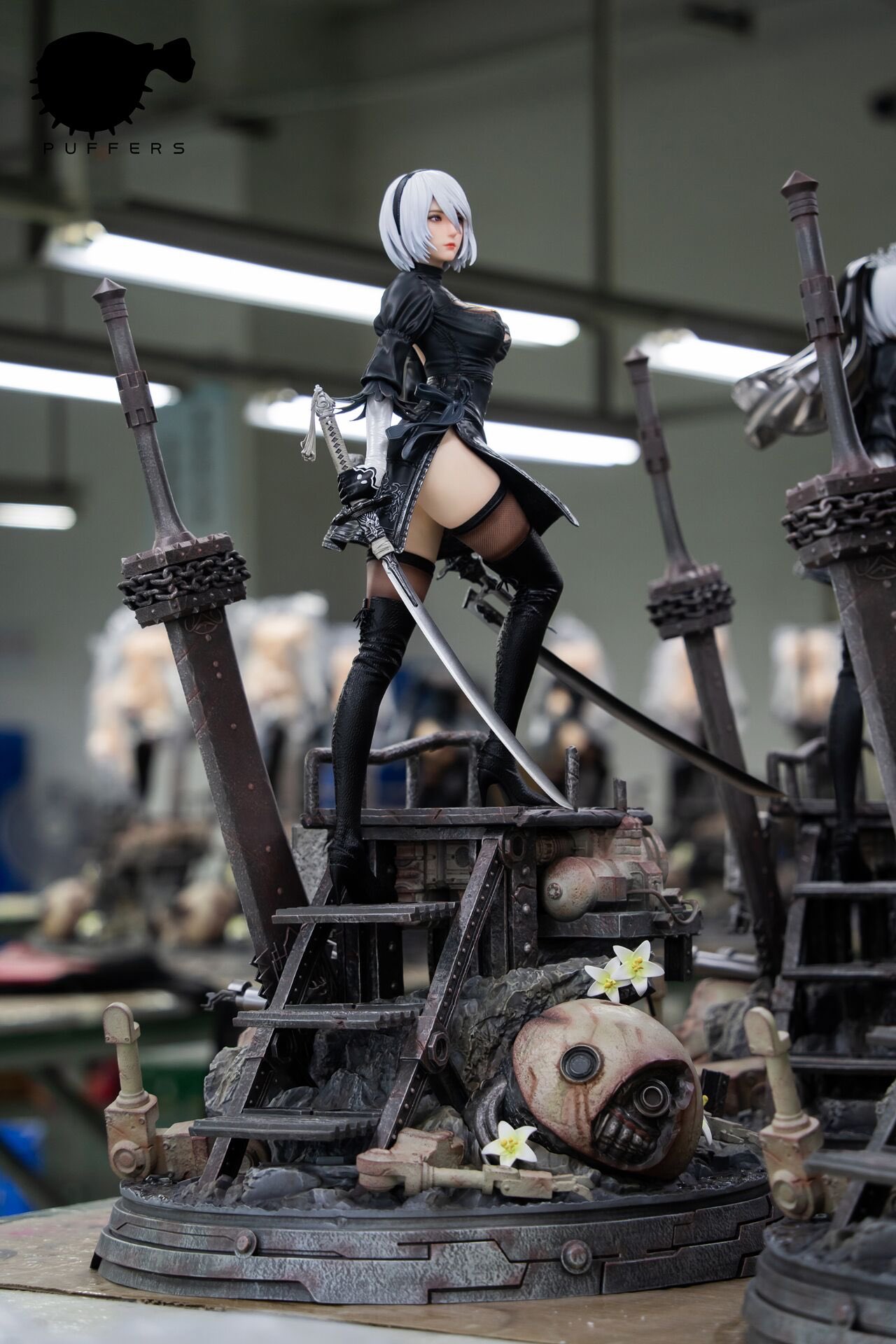 Puffer Studio 2B 豪華版 1/4 スタチュー ニーアオートマタ