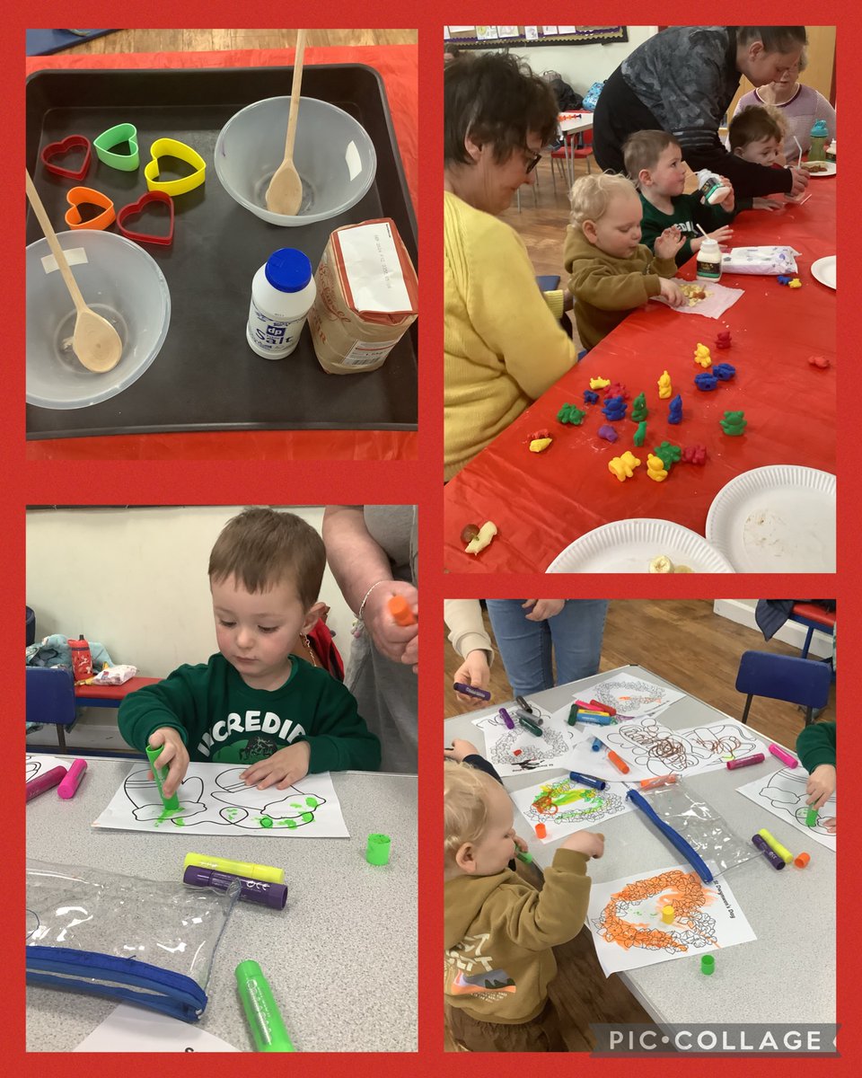 Busy Bees enjoyed making and manipulating salt dough this morning to create heart ornaments to celebrate St Dwynwen’s day tomorrow. They also loved the grapes, bananas and apples along with some milk. Come and join our free playgroup, wednesdays 9am-10:30am,we have so much fun!🐝