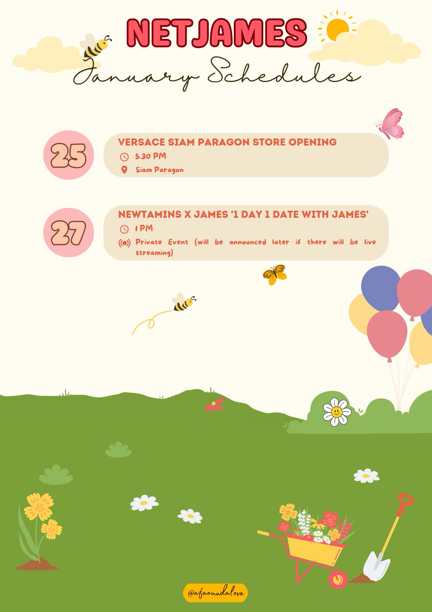 afaoundalove's tweet photo. #ScheduleOfNetJames - January [UPDATED]

• 25
-> Versace Siam Paragon Opening Store
* @ Siam Paragon
* 5.30PM

• 27 (James)
-> Newtamins x James '1 Day 1 Date with James'
* Private Event (for 20 Top Spenders and 10 Lucky Fans)
* 1PM https://t.co/MiZ5bwzG4P