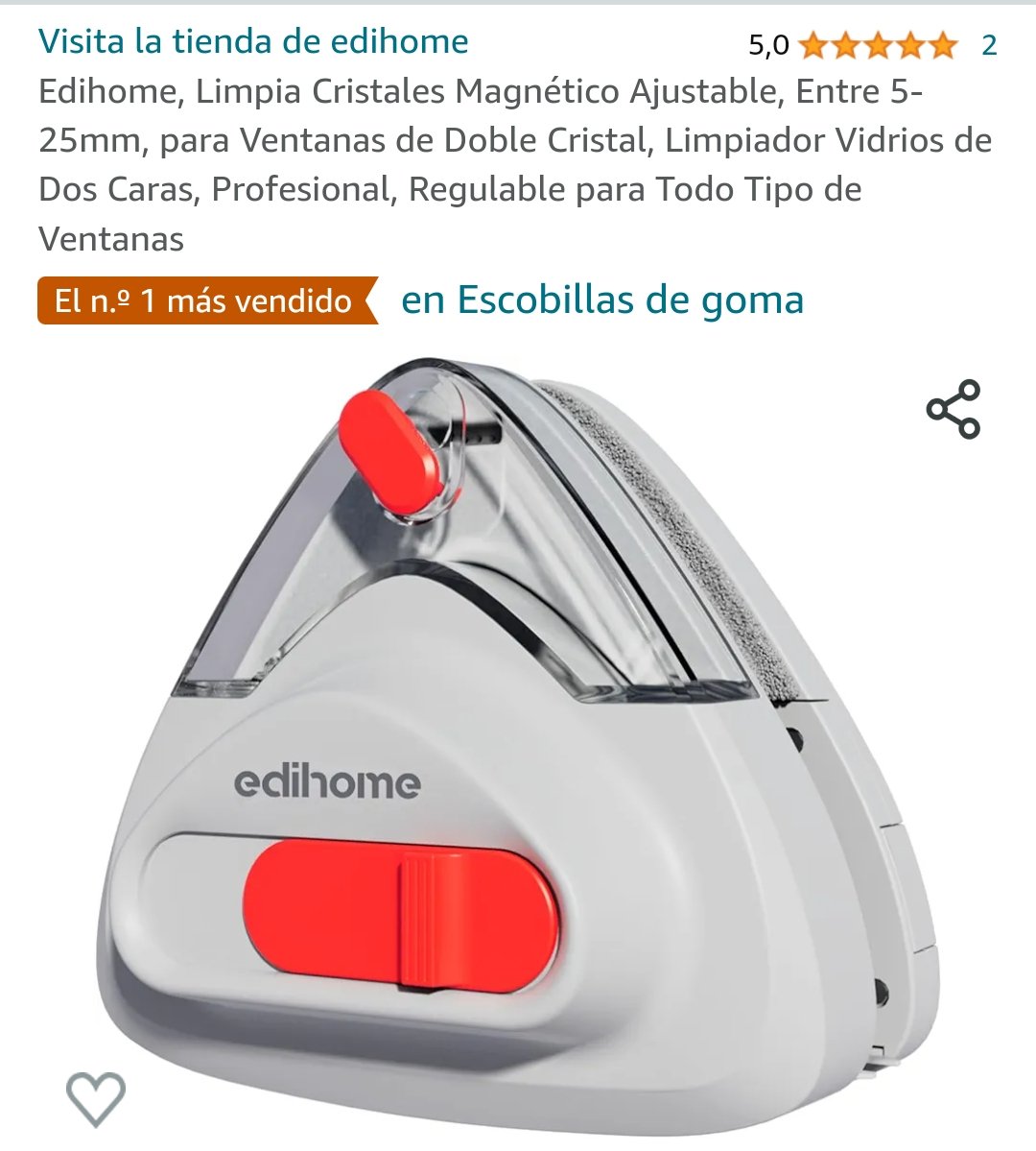 Limpia cristales magnético ajustable de Edihome 