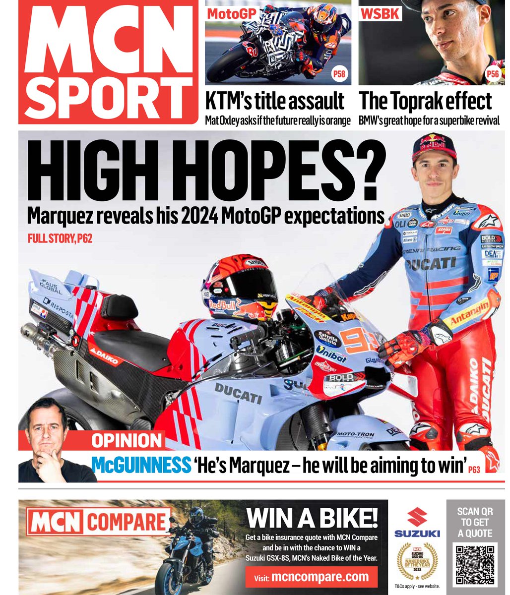 MCNSport's tweet photo. Out now in stores &amp; the MCN App (subscription required) - https://t.co/S7A041YRV2
- MotoGP Launch Special: @ducaticorse &amp; @GresiniRacing insight from @NeilMorrison87.
- @matoxley Tech: Can KTM challenge?
- @BMWMotorradMoSp WSB launch.
- Anthony Gobert tribute.

#MotoGP #WorldSBK https://t.co/adNsoVQD5t