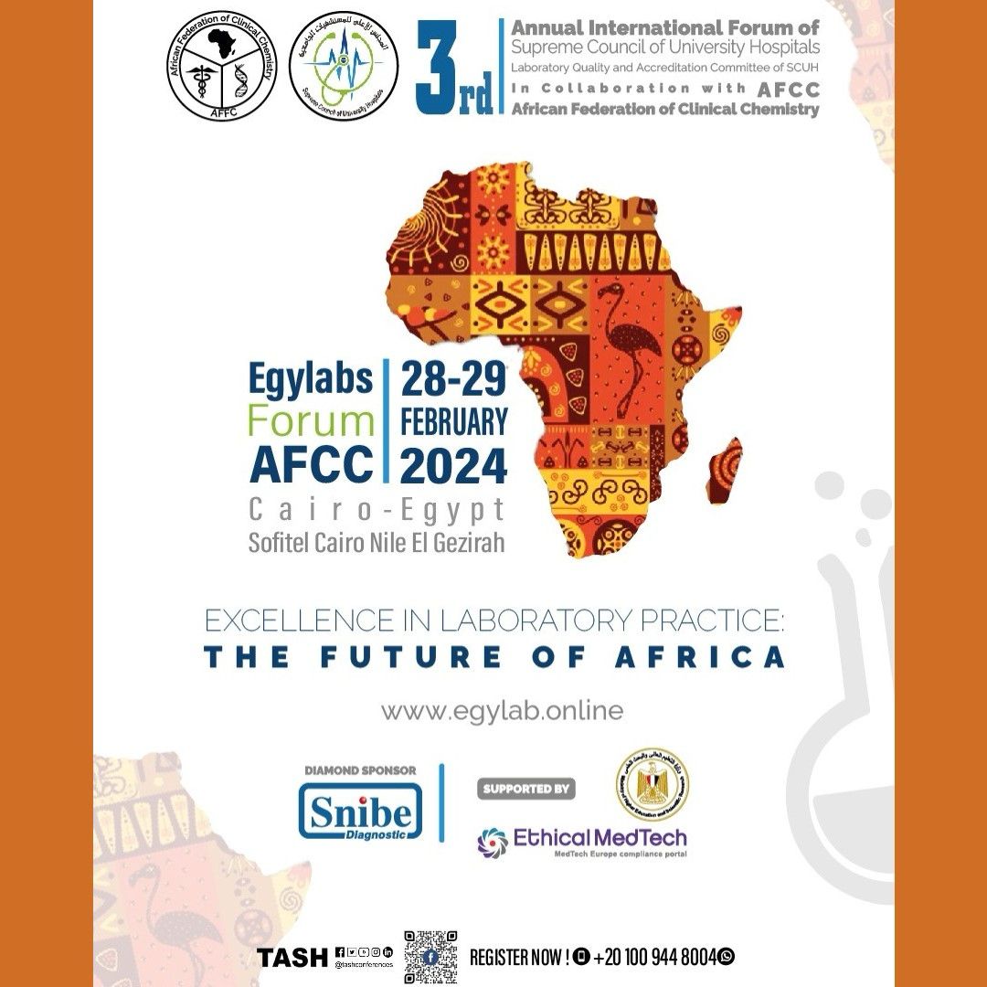 IFClinChem's tweet image. 𝐃𝐢𝐬𝐜𝐨𝐯𝐞𝐫 𝐭𝐡𝐞 𝟕𝐭𝐡 𝐀𝐅𝐂𝐂 𝐑𝐞𝐠𝐢𝐨𝐧𝐚𝐥 𝐂𝐨𝐧𝐠𝐫𝐞𝐬𝐬 
𝟐𝟖-𝟐𝟗 𝐅𝐞𝐛𝐫𝐮𝐚𝐫𝐲, 𝐂𝐚𝐢𝐫𝐨 - 𝐄𝐠𝐲𝐩𝐭

Click here: ifcc.org/ifcc-congresse…

#ifcc #ifclinchem #AFCC