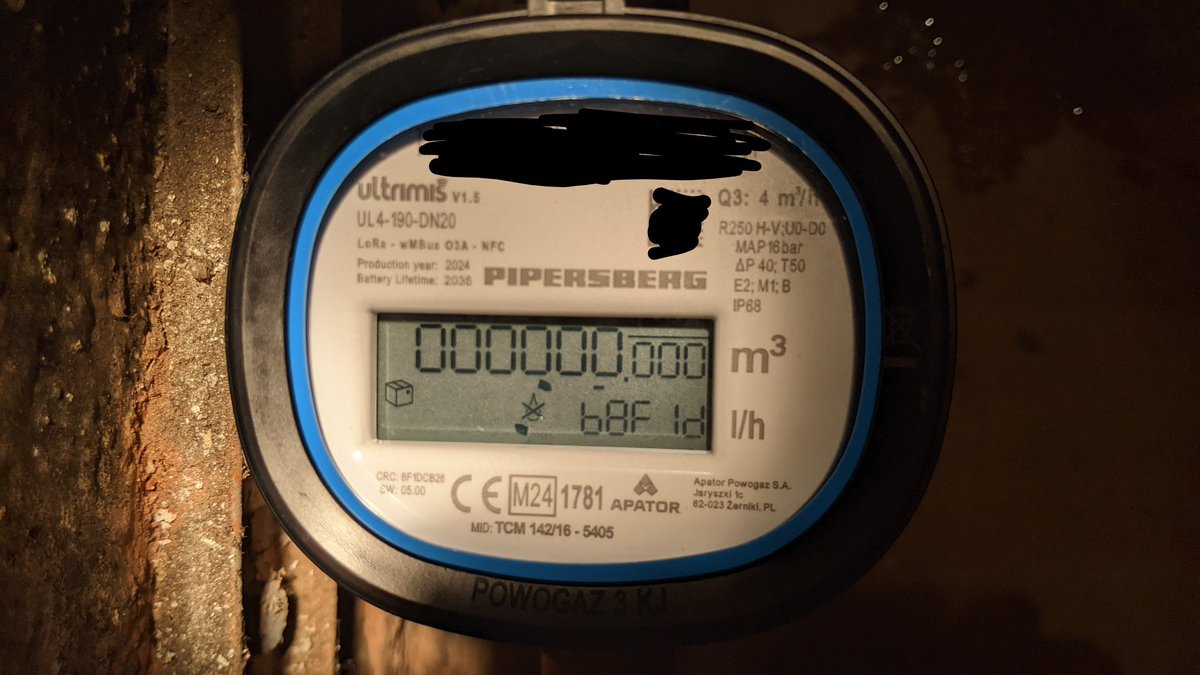 regnerischerTag's tweet photo. Neuzugang im Keller:
#Pipersberg Ultrimis V1.5 Ultraschall Wasserzähler mit #LoraWAN Wireless #MBus #NFC Schnittstellen
.....nur leider alles abgesichert https://t.co/6CzAndzjXV