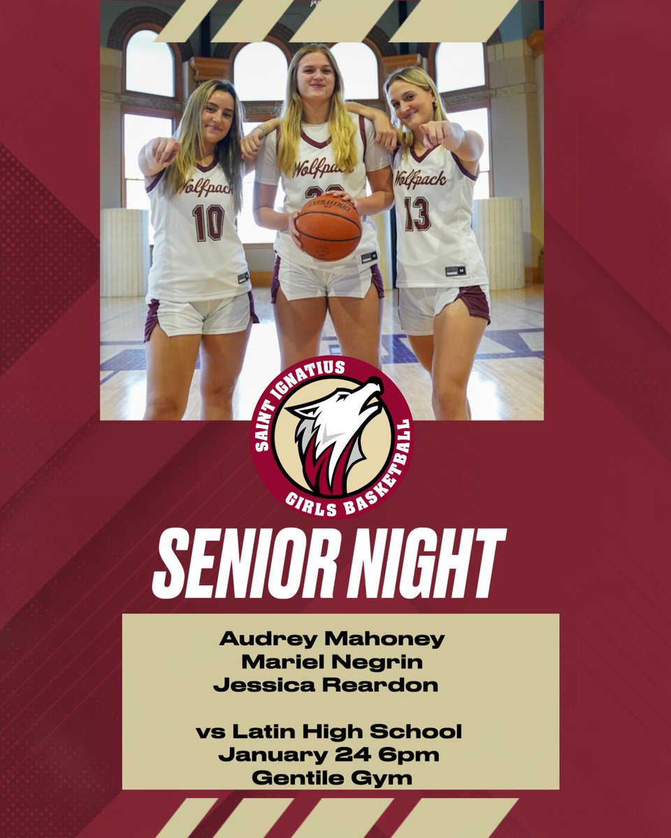 We look forward to celebrating these 3 seniors and everything they have done for the program tonight! We take on Latin at home at 6 pm! Game will be live-streamed through Hudl TV.