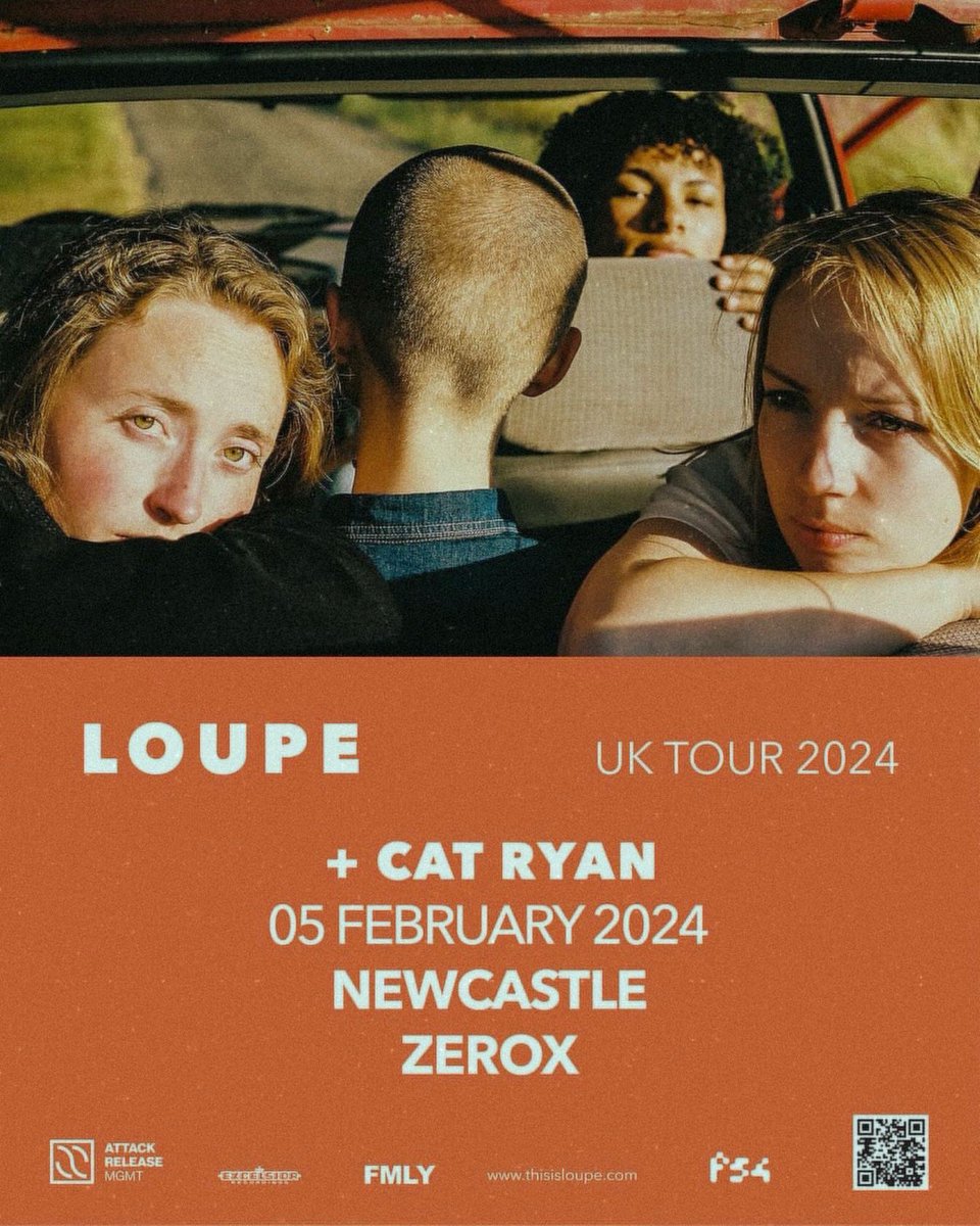 We’re gonna be supporting @thisisloupe on 5th Feb in Newcastle! It’s our first show of 2024 and we’re very excited to play the new tunes from the EP ☺️ Get a ticket below and come on down to Zerox! songkick.seetickets.com/event/loupe/ze…