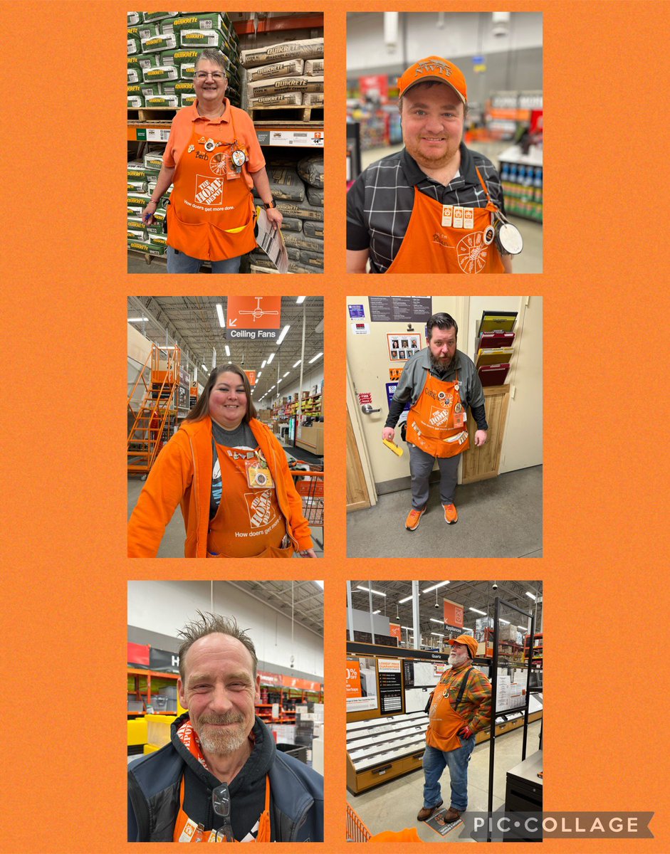 HomeDepotCadill's tweet photo. Q4 Cashier Appreciation Week! Showing off our Home Depot Pride with the color orange!  🍊 #cadillac2752 #cashierappreciationweek #homedepotpride https://t.co/9ljOJTEi6O