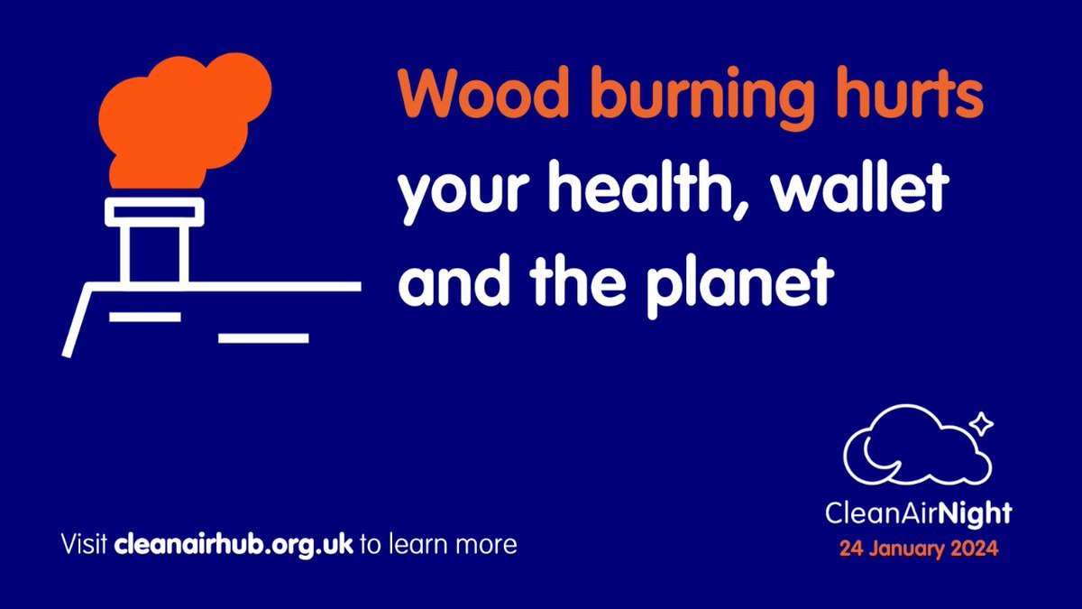This Clean Air Night, learn the uncomfortable truth about wood burning – that it: 🔥 Harms your health 🔥 Harms your wallet 🔥 Harms the planet Learn the facts about wood burning: cleanairhub.org.uk/clean-air-night #CleanAirNight