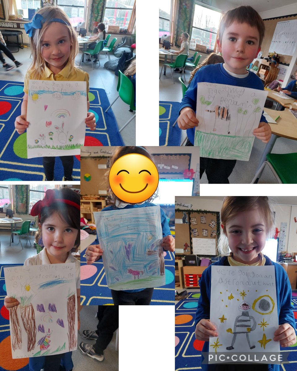 Over the next few weeks in story club the children are designing their own story book based on the famous 'we're going on a bear hunt' front covers made today. @cwmffrwdoer @chloefi87505152 @Mrs_CornwellCMF @MichaelRosenYes