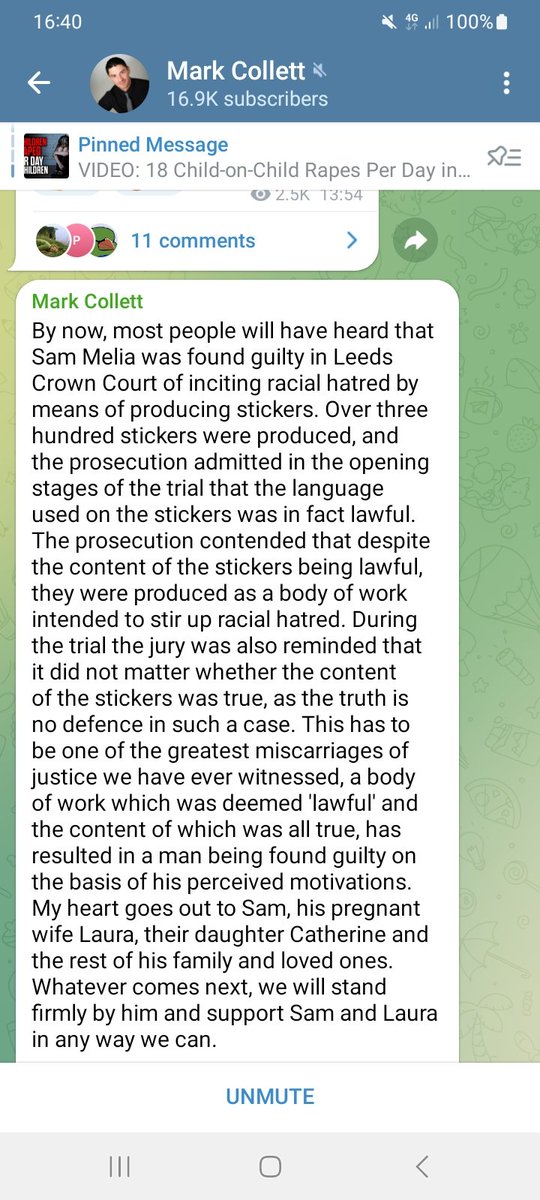 JonBowd44759734's tweet photo. Absolute Travesty of Justice.
Comments from PA leader #MarkCollett
Remember back in 2006 they tried to jail Mark for warning about the grooming Gangs.
@GBNEWS @TalkTV @MaggieOliverUK @thecoastguy @calvinrobinson @ABridgen @beverleyturner @JMCDelingpole @LozzaFox @Joey7Barton https://t.co/PML0FabJp9