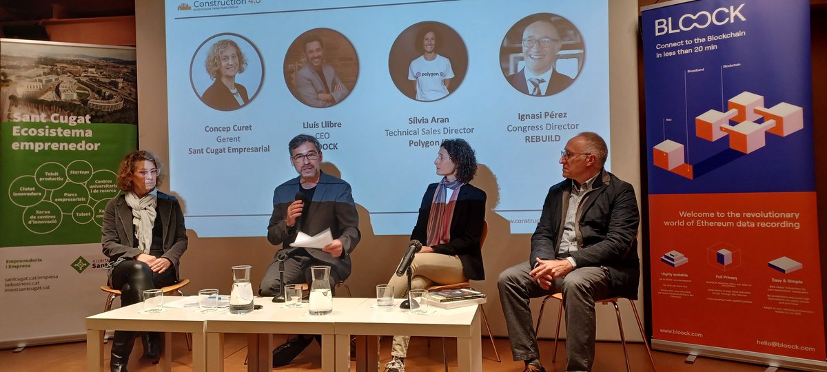 CoCaSanti's tweet photo. #blockchainthinktank
Avui a #SantCugat ha tingut lloc l'inici del clúster de blockchain per la construcció amb @ajsantcugat @SCEmpresarial @bloocktech REBUILD i POLYGON ID
Interessant enfoc per al sector de la construcció amb certificació i traçabilitat https://t.co/2xdFDZ5BWz