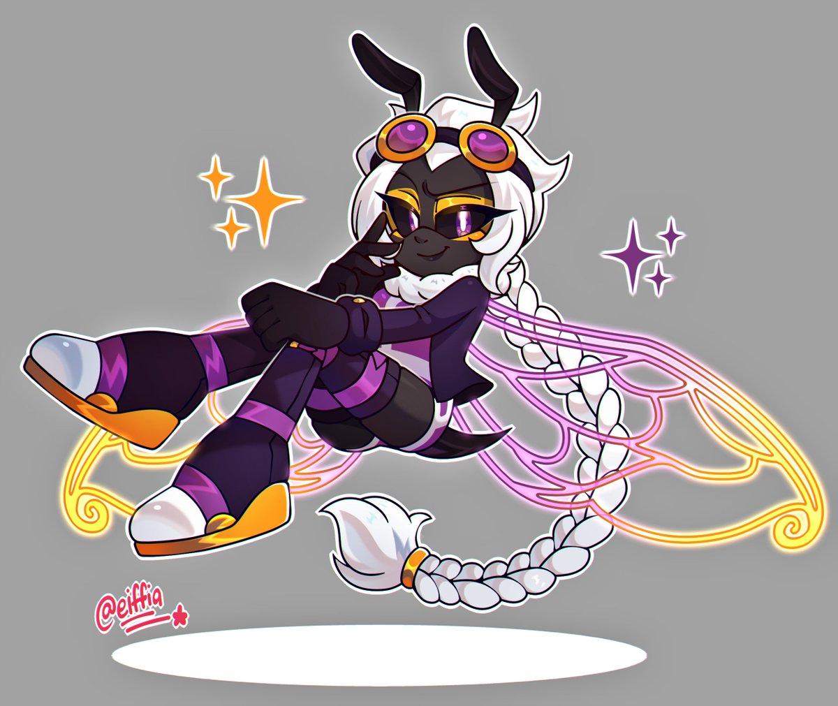 eiffia's tweet photo. For @petalsemblance as a gift for their friend! 💖💖 I'm so in love with the purple and yellow colour palette, plus the design is genuinely so cool! 💜💛

Thank you so much! 🙏✨

#sonicoc
#sonicfc https://t.co/5OhONHXz9I