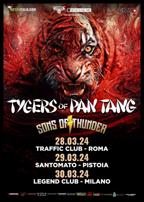 metallus_it's tweet photo. Tygers Of Pan Tang: tre date live in Italia a marzo! https://t.co/nTjiXkrttT #TygersOfPanTang @Cerberus_Rocks @legend_milano #TrafficClub #SantomatoClub @tygersofpantang #SonsOfThunder https://t.co/zScWs7zVZi