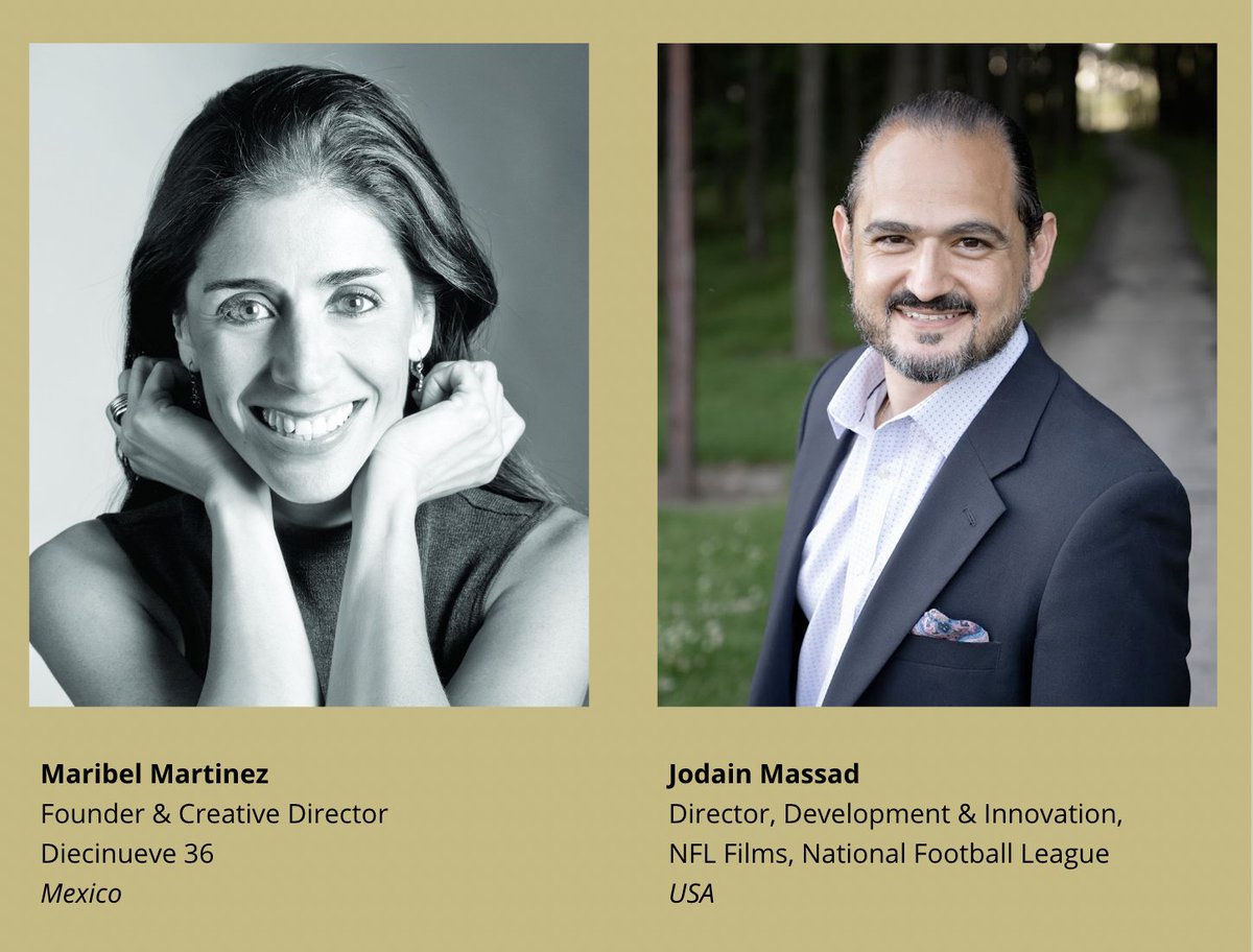 We're proud to introduce two esteemed Gold Trophy winners and industry trailblazers joining our panel this year: Maribel Martinez, Founder & Creative Director of Diecinueve 36, and Jodain Massad, Director of Development & Innovation at NFL Films, National Football League.