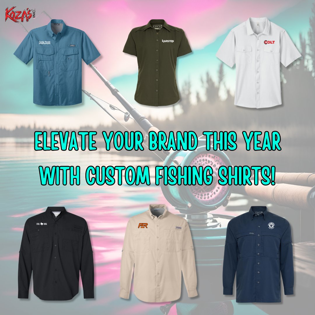 KozasInc's tweet photo. Fishing shirts are designed to provide both style and functionality. So why settle for a plain old t-shirt when you can elevate your fashion game with a nautical-inspired fishing shirt? Call us today and see the difference for yourself!
#KozasInc #fishingshirts #onestopshop https://t.co/y2oF8vjdW4