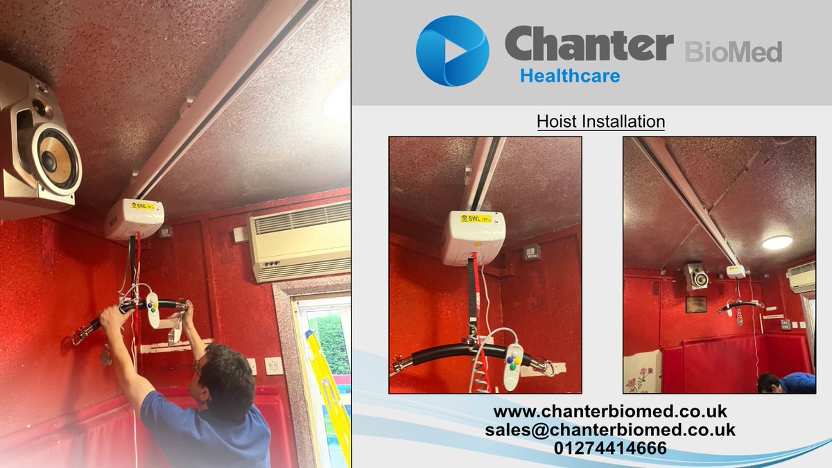 Another hoist install complete!
Successfully fitted a new hoist to allow easier mobility for this sensory room.
#chanterbiomed #hoists #medical #engineering
