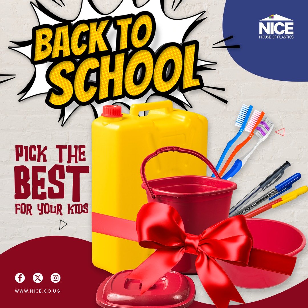 📚Get back to school ready with Nice House of Plastics!🖌️From toothbrushes and pens to basins, tumblers, buckets, chairs, tables and everything in between, #NiceUg has something for everyone! #schoolgoals #backtoschool 📋