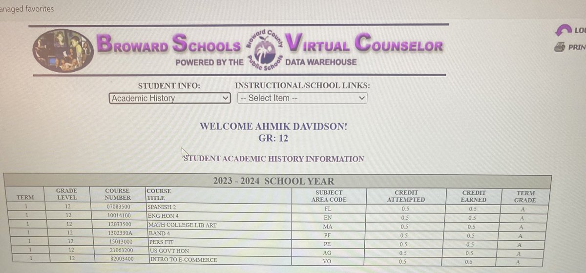After working hard in the classroom I’m proud to have achieved straight A’s first semester 💪👨‍🏫 #studentathlete