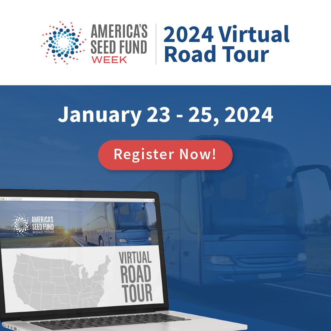 Day Two of America's Seed Fund Week starting in 5 min! Register for free at bit.ly/3Oi6Wrf America’s Seed Fund Week is the official 2024 Road Tour kickoff, a free online event to connect entrepreneurs to the country’s largest source of early-stage funding.