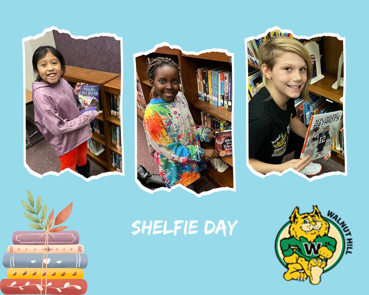 Library Shefie Day! What are you reading? #wildcatpride  #OPSProud