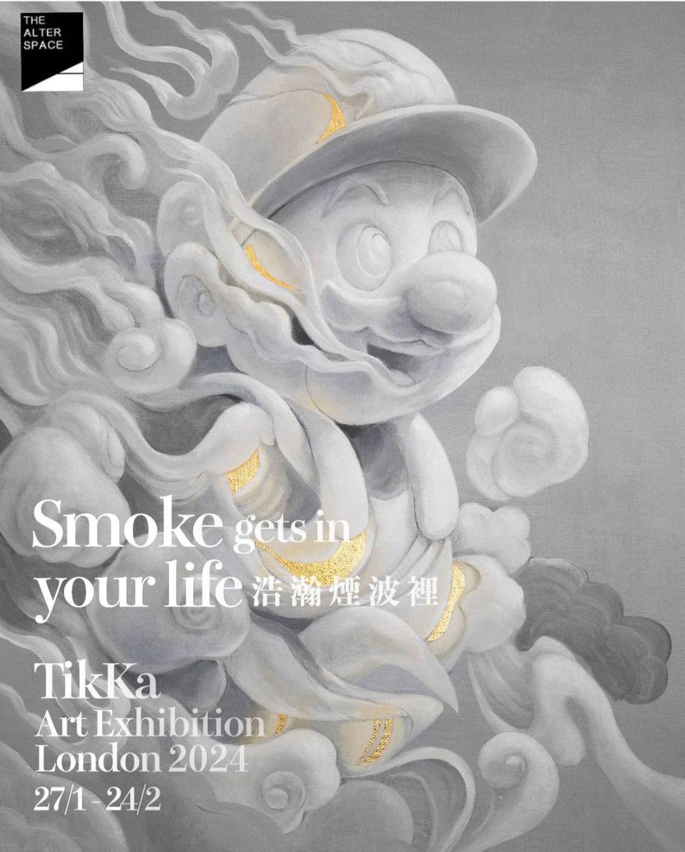 𝐒𝐦𝐨𝐤𝐞 𝐠𝐞𝐭𝐬 𝐢𝐧 𝐲𝐨𝐮𝐫 𝐥𝐢𝐟e
Tik ka Solo Exhibition-London 2024 🇬🇧
27/1 -24/2 

🎉Opening Reception: 3-7pm, 27 Jan 2024 (Sat)
Opening Hours: Mon-Fri 1200-1800 (Wed Closed), 
Sat 1400-1900

Address: 63A Princelet Street, London E1 5LP