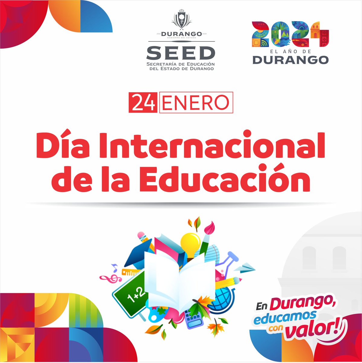 En este #DíaInternacionaldelaEducación, celebro con profundo agradecimiento a todos los trabajadores que, con su dedicación y pasión, iluminan el camino del conocimiento. 

¡Felicidades a quienes dedican sus vidas a forjar el mañana a través de la enseñanza!

#2024ElAñoDeDurango