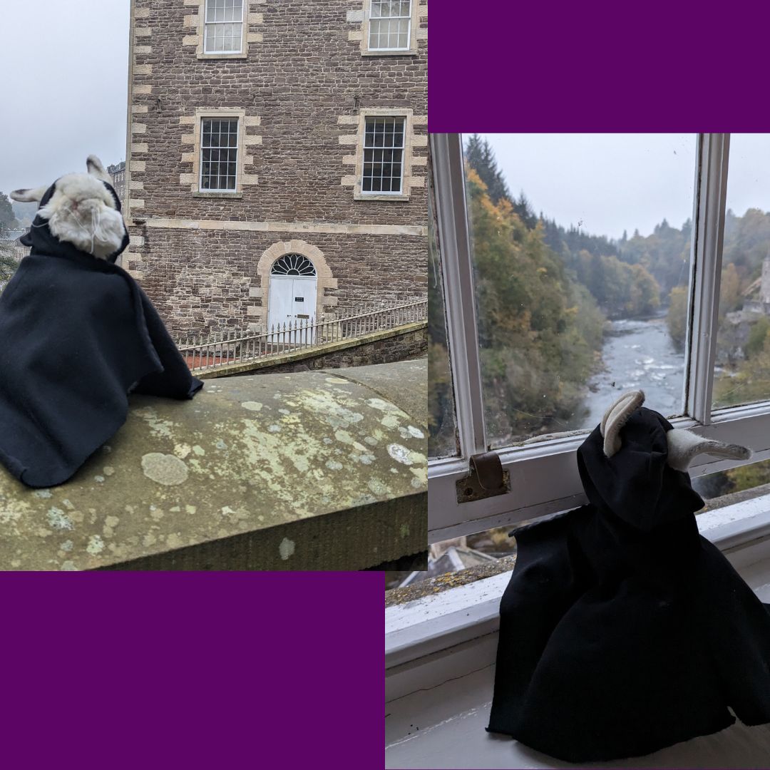 CoopHeritage's tweet image. For #InternationalDayOfEducation here's an engraving by G Hunt showing Robert Owen's school at New Lanark, Scotland. It was the 1st free school for working-class kids. Our mascot visited last year to explore the site #RobertOwen #NewLanark #CoopHeritage #CoopArchive #Pioneers180