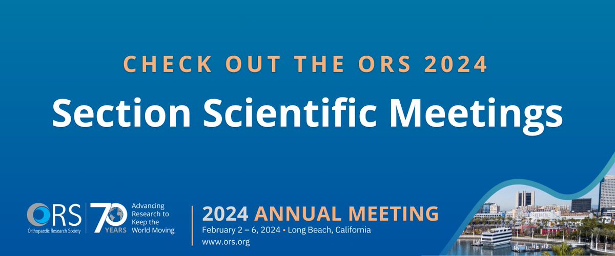 Explore our #ORS2024 Section Scientific Meetings. All meetings indicate whether they are closed to only section members or open to all. Not a section member yet? Join a section while registering for the Annual Meeting or onsite. Explore now: bit.ly/3SzWCh3