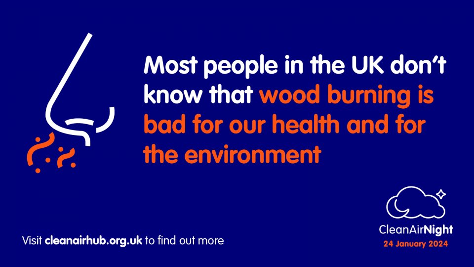 When wood is burned, it releases harmful small particle air pollution which can pass into your bloodstream and damage your health 🔥 Learn the facts about wood burning by visiting the Clean Air Hub. #CleanAirNight 👇 ow.ly/n0tE50Qrloq