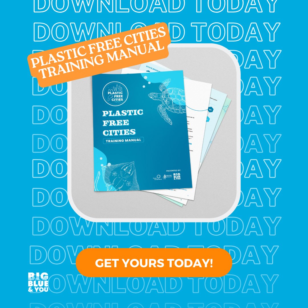 Plastic Free Cities has empowered youth activists in South Florida schools to work with local businesses and help them transition away from single-use plastics. We've put together this manual so you can bring this program to your own community! bigblueandyou.org/plastic-free-c… ⁠