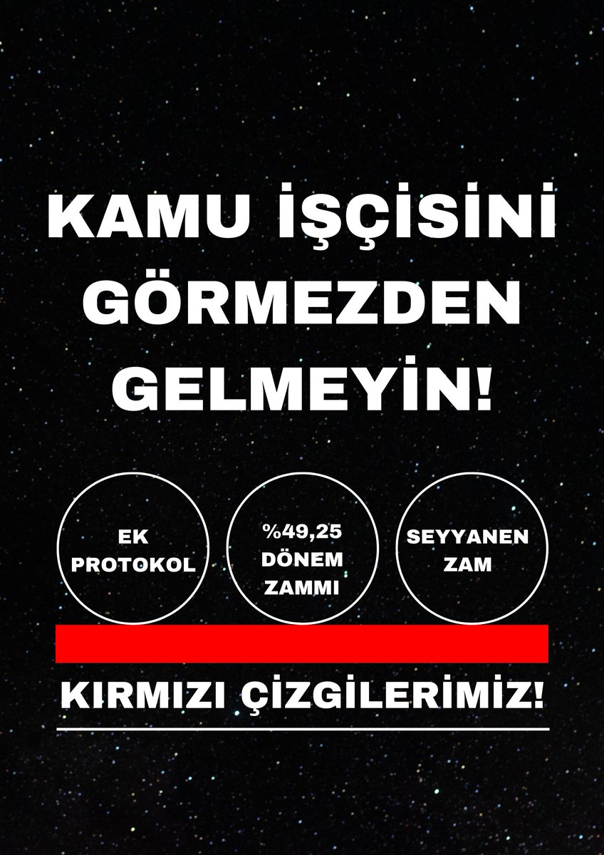 Ufuk C. (@4d_saglikiscisi) on Twitter photo 1⃣ EK PROTOKOL
2⃣ %49,25 DÖNEM ZAMMI
3⃣ SEYYANEN ZAM
KIRMIZI ÇİZGİLERİMİZ BELLİ, EMEKÇİYİ YOK SAYANI EMEKÇİDE GÖRMEZDEN GELİR VE YOK SAYAR!
#Kamuİşçisi
#KamuiscisineYuzde49
<a href="/isikhanvedat/">Prof. Dr. Vedat Işıkhan</a>
<a href="/csgbakanligi/">T.C. Çalışma ve Sosyal Güvenlik Bakanlığı</a>
<a href="/turkiskonf/">TÜRK-İŞ</a>
<a href="/hakiskonf/">HAKİŞ KONFEDERASYONU</a> 1⃣ EK PROTOKOL
2⃣ %49,25 DÖNEM ZAMMI
3⃣ SEYYANEN ZAM
KIRMIZI ÇİZGİLERİMİZ BELLİ, EMEKÇİYİ YOK SAYANI EMEKÇİDE GÖRMEZDEN GELİR VE YOK SAYAR!
#Kamuİşçisi
#KamuiscisineYuzde49
<a href="/isikhanvedat/">Prof. Dr. Vedat Işıkhan</a>
<a href="/csgbakanligi/">T.C. Çalışma ve Sosyal Güvenlik Bakanlığı</a>
<a href="/turkiskonf/">TÜRK-İŞ</a>
<a href="/hakiskonf/">HAKİŞ KONFEDERASYONU</a>