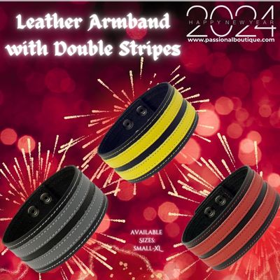 Leather Armband with Double Stripes: passionalboutique.com/products/leath…
