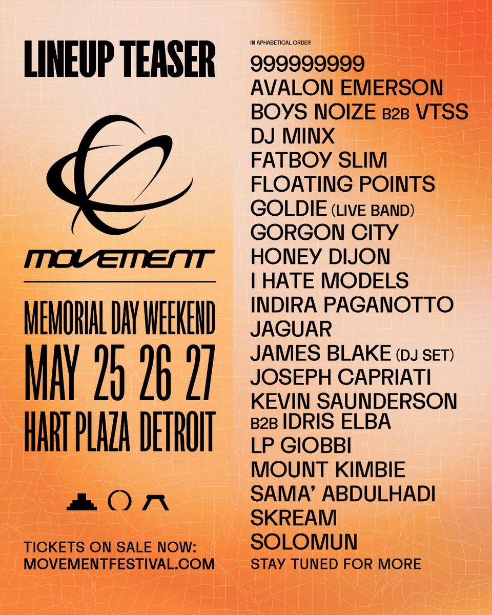 Movement Music Festival lineup