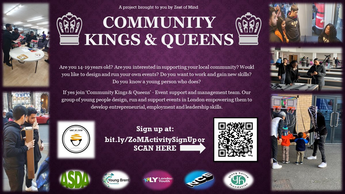 Follow the sign-up to join Community Kings & Queens empowering young people to develop entrepreneurial, employment & leadership skills through event support & management. #YouthEmpowerment #youthengagement #youthemployment #youngentrepreneur #leadershipskills #youngleaders