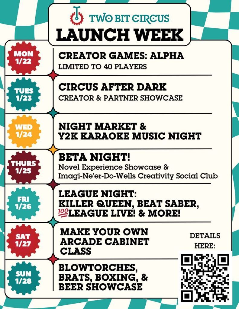 Two Bit Circus Foundation (@2bitfoundation) on Twitter photo AWESOME things coming from our family over at @twobitcircus!!! Make room on your calendars - it's going to get very, very fun on Mateo this month. instagr.am/p/C2fYzTEp9s1/ AWESOME things coming from our family over at @twobitcircus!!! Make room on your calendars - it's going to get very, very fun on Mateo this month. instagr.am/p/C2fYzTEp9s1/