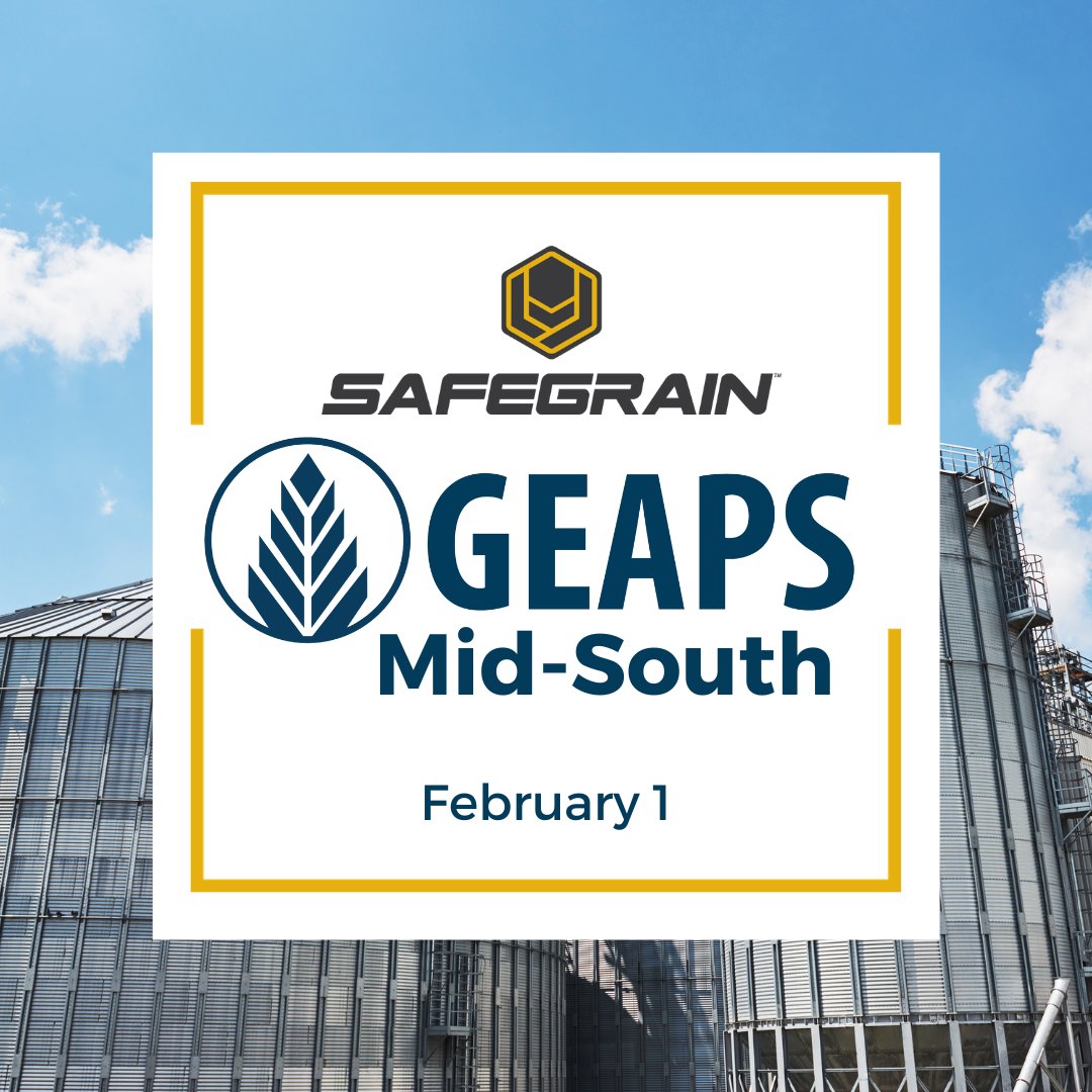 SafeGrain's tweet image. We'll be at the Mid-South GEAPS Expo on February 1. Will we see you there? 

#GEAPS #GrainStorage #SafeGrain