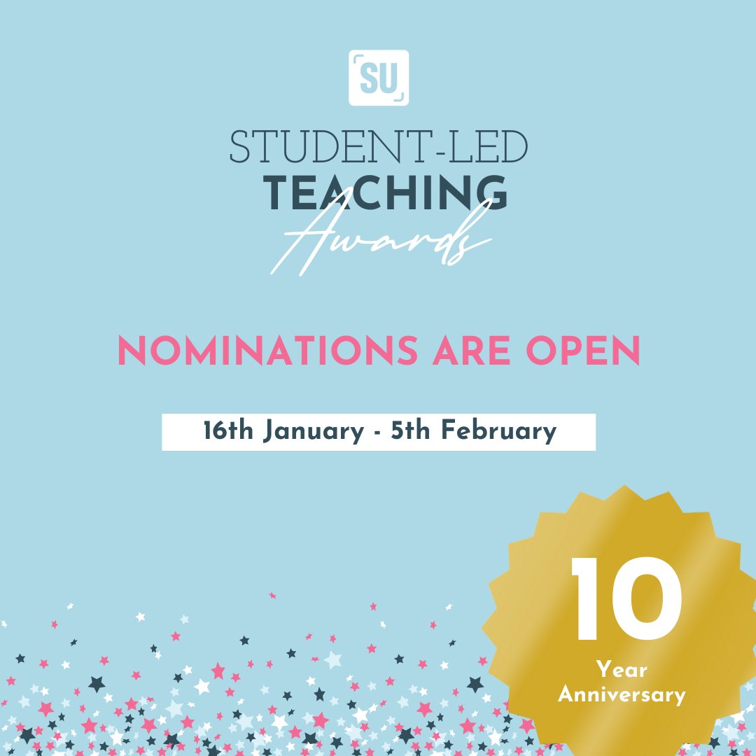 Nominations are now open for the 10th anniversary Student Led Teaching Awards! This is a great opportunity to show your appreciation a Supervisor, Lecturer or other member of staff for all the work they have done to help you. See more here: cambridgesu.co.uk/ourpriorities/…