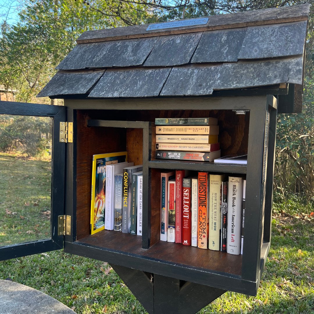 If you’re looking to read more in 2024, check out one of Belhaven’s little free libraries!