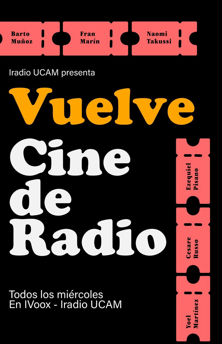 iradioUCAM's tweet photo. ¡Año nuevo, temporada nueva!💥 Empieza aquí la nueva temporada de #CineDeRadio, nuestro magacín para cinéfilos🎬

Nuevo equipo, nuevas películas y nuevos temas, pero con la misma pasión de siempre por el cine y las series💗 

➡️ https://t.co/nGRbUZQ1fg https://t.co/MhaTLtOotx