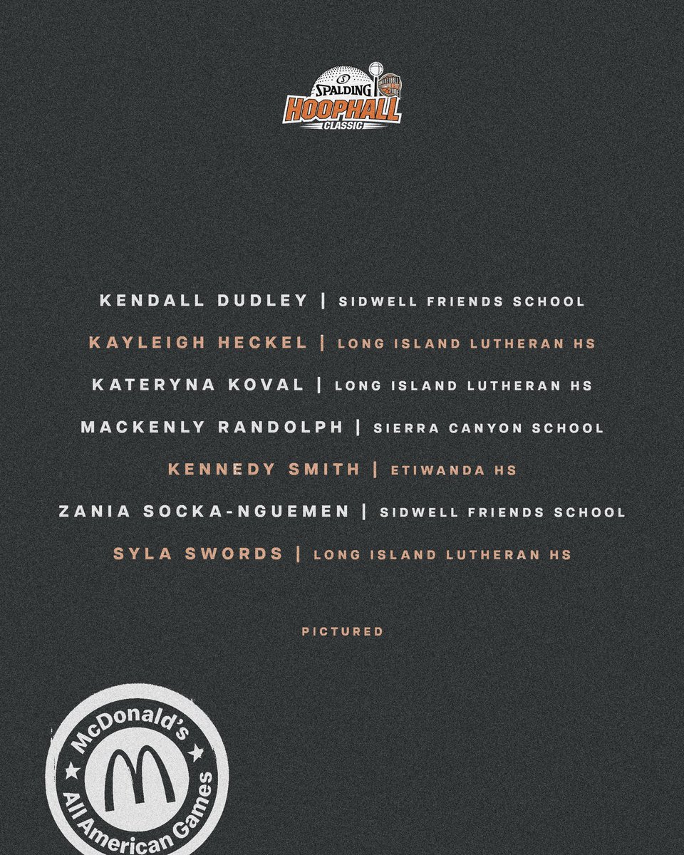 Congratulations to our @McDAAG athletes. 🍔🏀 #HHClassic