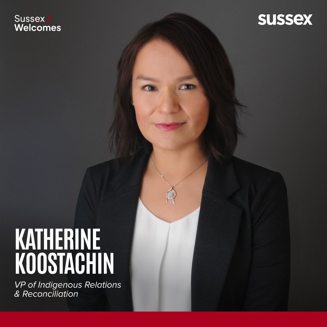 #SussexWelcomes: Katherine Koostachin, our VP of Indigenous Relations & Reconciliation. With 15+ years of expertise in Indigenous policy and law, Kat embodies a commitment to a future rooted in environmental sustainability, Indigenous rights & inclusive economic growth.