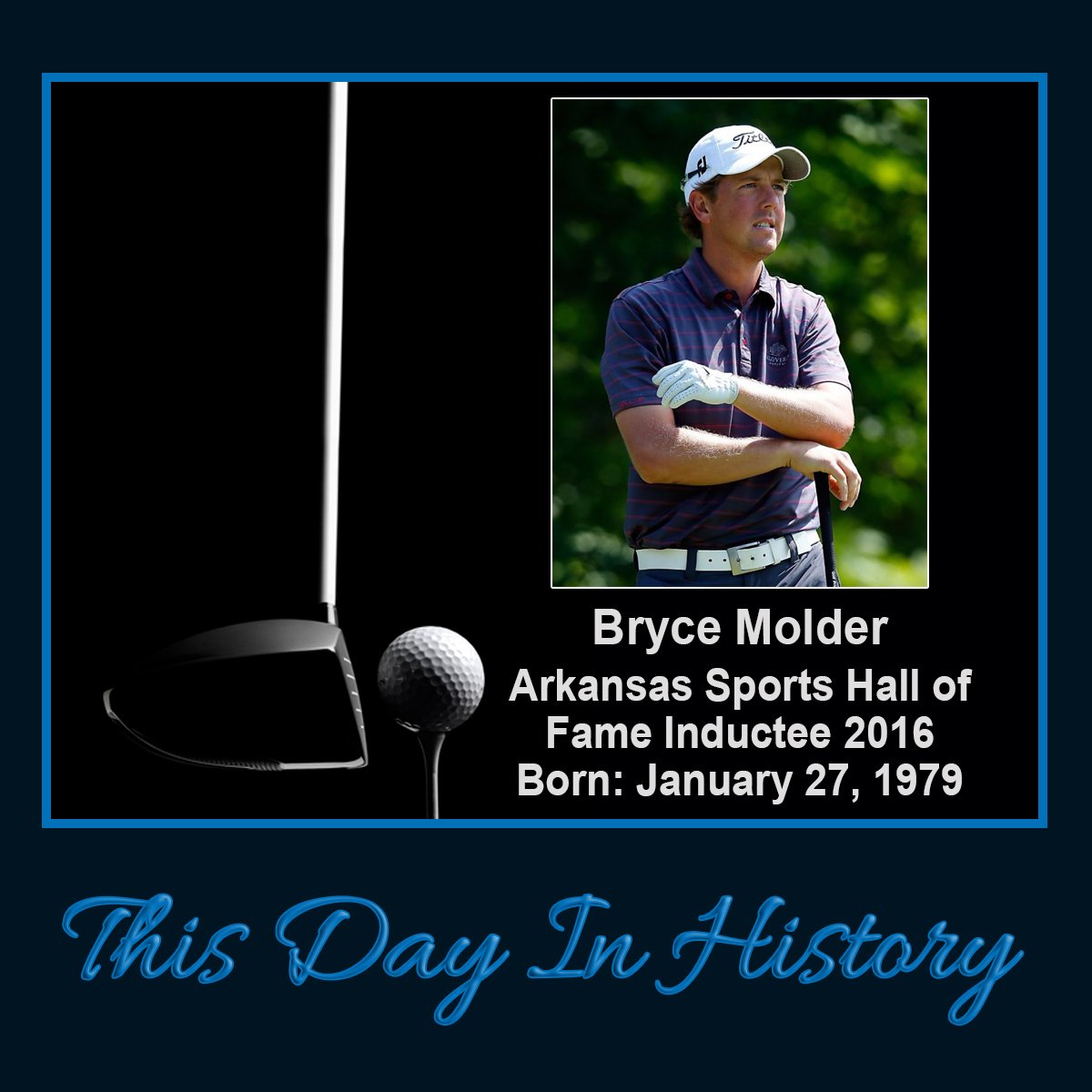 In spite of being born with Poland Syndrome, Bryce became a star golfer at Conway High and Georgia Tech. He retired in 2017 following a 17-year career in professional golf, including 11 full seasons on the PGA Tour. 2016 ASHOF Inductee. @pgatour @georgiatechgolf