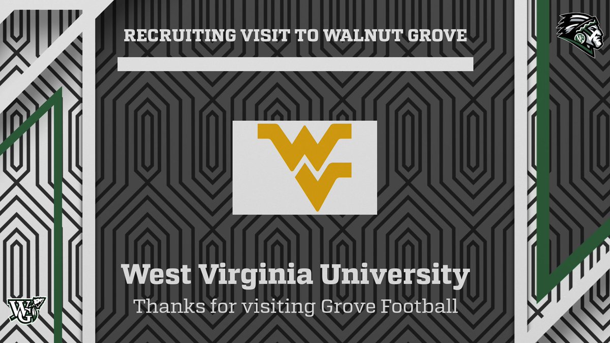 Thank you to West Virginia Football for visiting Walnut Grove HS today! #SOUL @CoachLesley_WVU @coachrobandrews