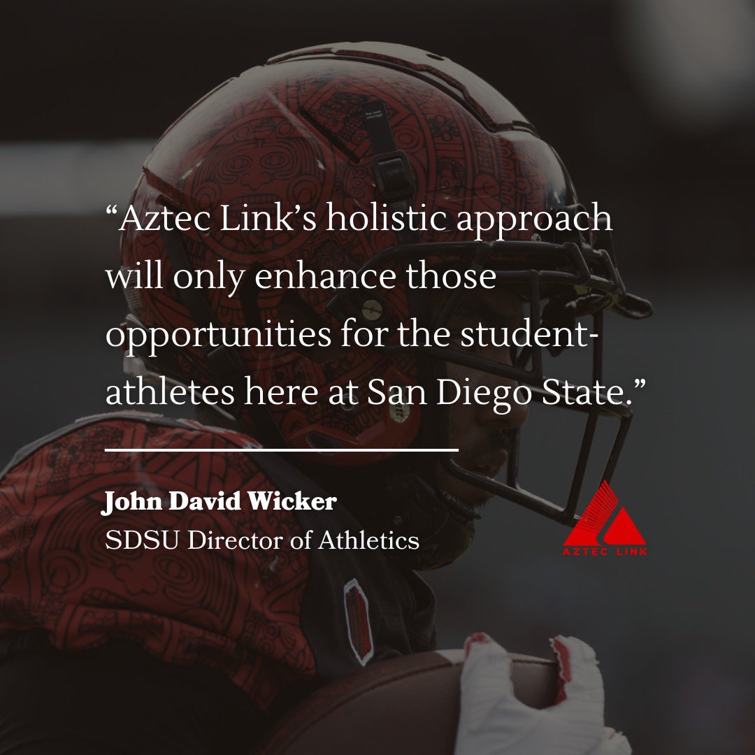 AztecLink_NIL's tweet photo. Aztec Link is proud to announce its official NIL partnership with San Diego State Athletics. As an official NIL collective partner, Aztec Link can elevate opportunities for SDSU student-athletes and help fans connect in meaningful ways.
#NILPartnership #SDSUPartnership #AztecLink https://t.co/CibyDq2VC3