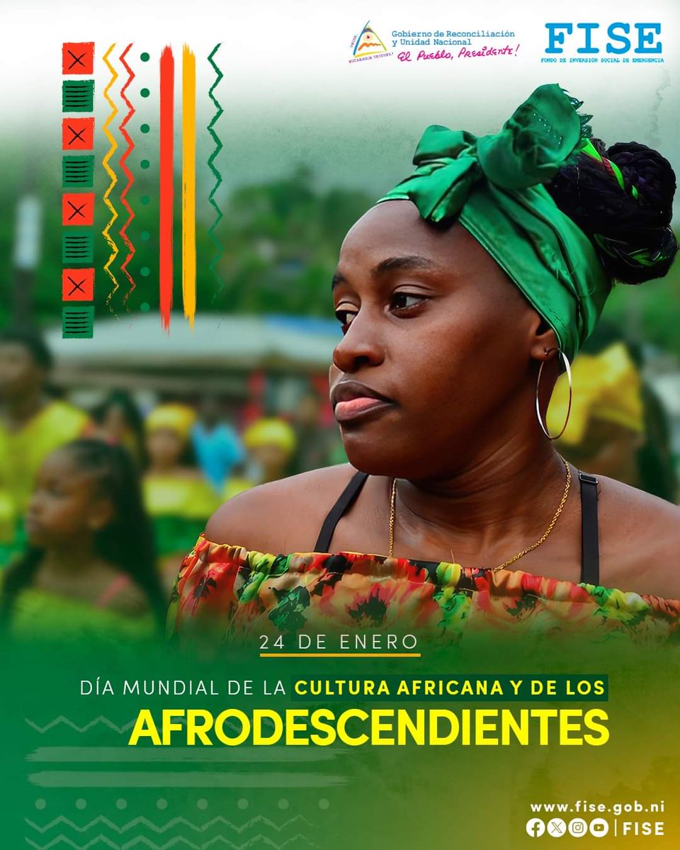 ¡Celebremos la riqueza y diversidad de la cultura africana en el Día Mundial de la Cultura Africana y de los Afrodescendientes! 🌍🎉 Honremos nuestras raíces, promovamos la igualdad y la unidad. 

#Nicaragua