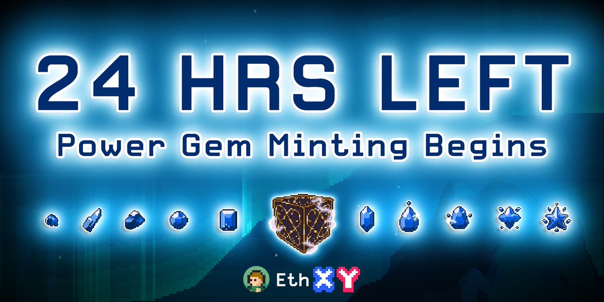 Power Gem NFT's are mintable TOMORROW! The way to get on the whitelist is by purchasing a Base plot.  You will be able to obtain a gem of level equal to your plot. 

base.ethxy.com

NEW: Gem minting process will ALSO draw for a chance at obtaining a Nexus Cube!  By