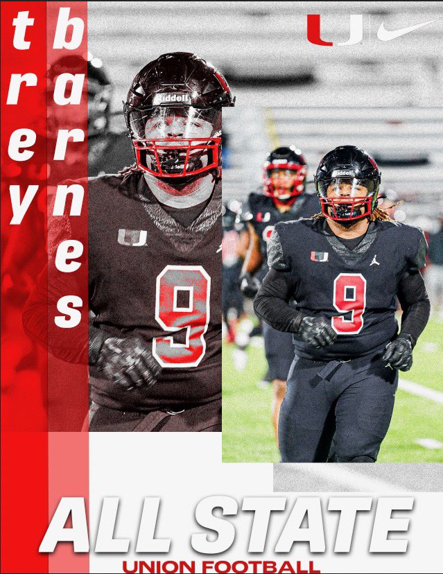 Congratulations to <a href="/Ohyeatrey/">Trey Barnes</a> on making the OCA All State team! #UnionFB