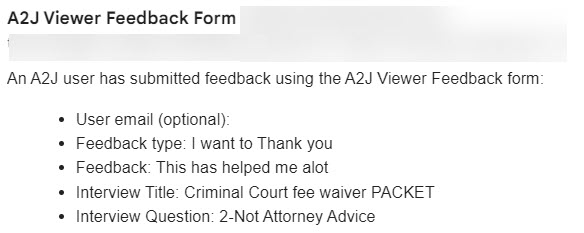 #FeedbackFriday <a href="/ILAO/">IL Legal Aid Online</a>'s A2J Guided Interview Criminal Court Fee Waiver (illinoislegalaid.org/legal-informat…) #legaltech #a2jtech #a2jguidedinterviews #a2j #formsforgood #documentassembly
