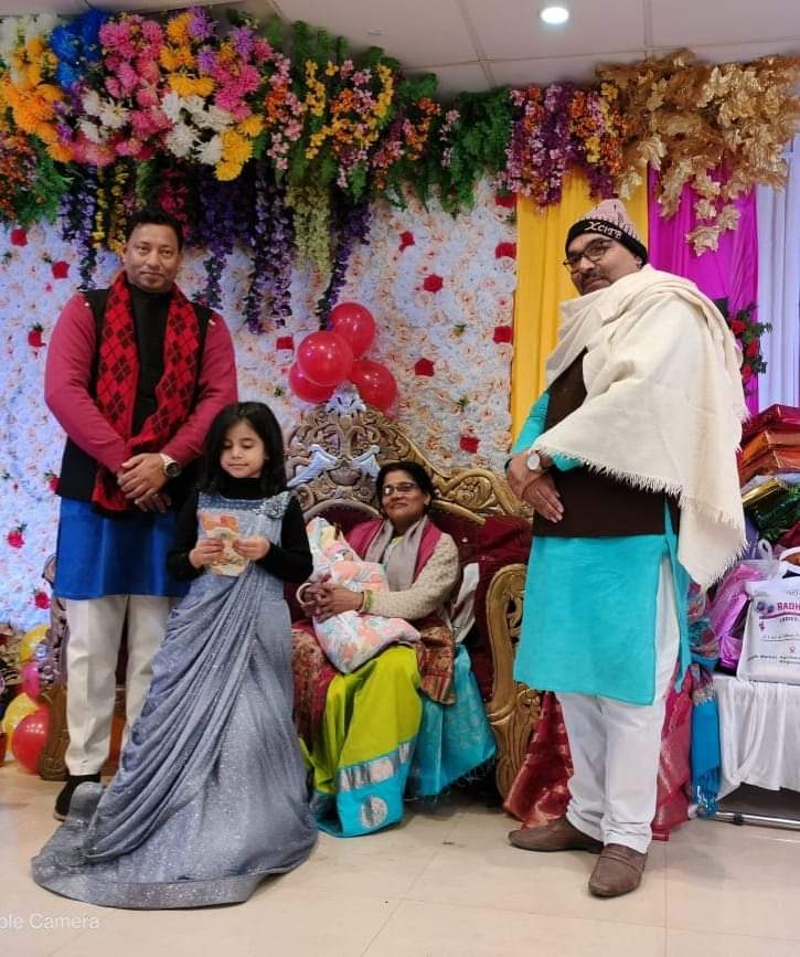 Sanjaybgsbjp's tweet image. भाजपा किसान मोर्चा के प्रदेश महामंत्री श्री #NavinKumar जी की भतीजी के जन्मोत्सव के कार्यक्रम में उपस्थित हुआ एवं भतीजी को जन्मोत्सव की स्नेहाशीष/शुभकामनाएं प्रेषित किया।