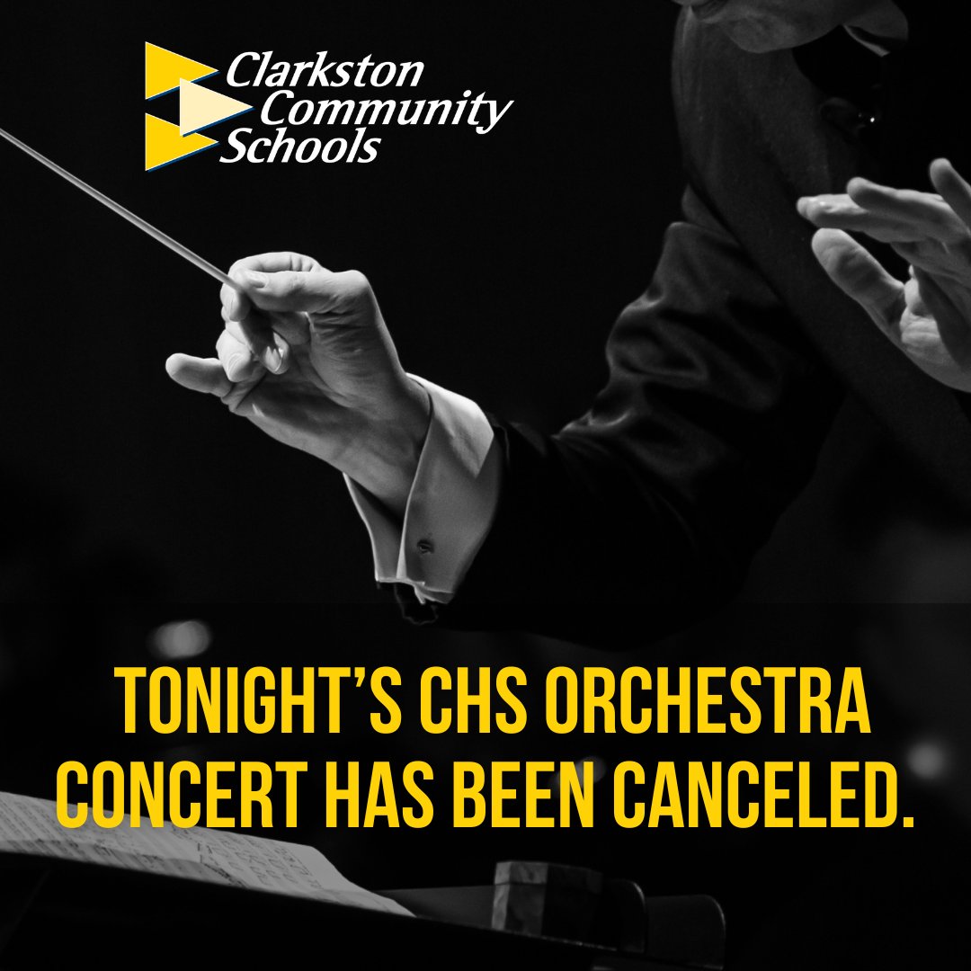 We have just received confirmation that tonight’s CHS orchestra concert has been canceled.